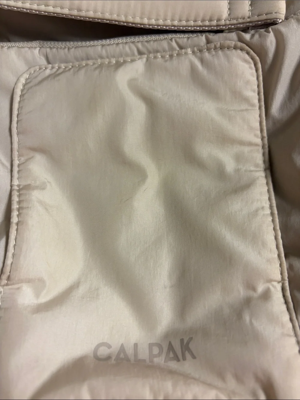 Calpak Crossbody diaper bag AND pacifier pouch in oatmeal